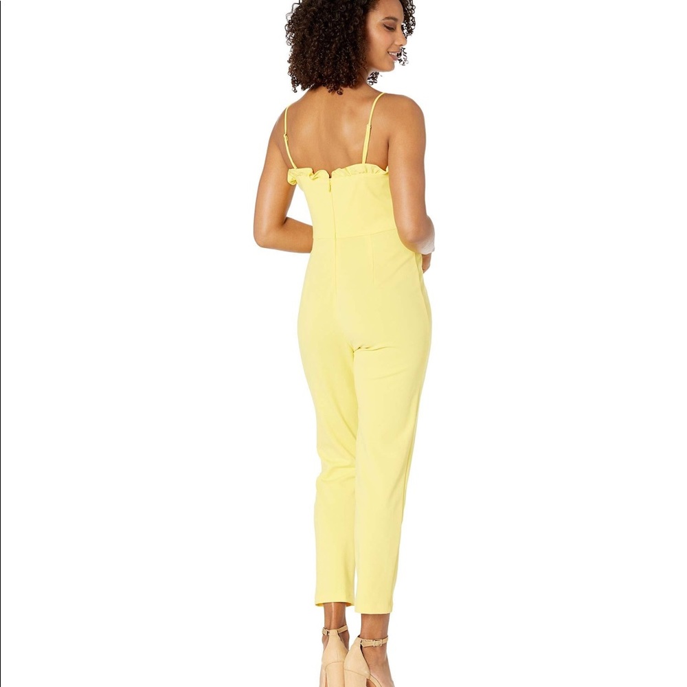 Adrianna Papell Micro Ruffled yellow Jumpsuit - Picture 2 of 4